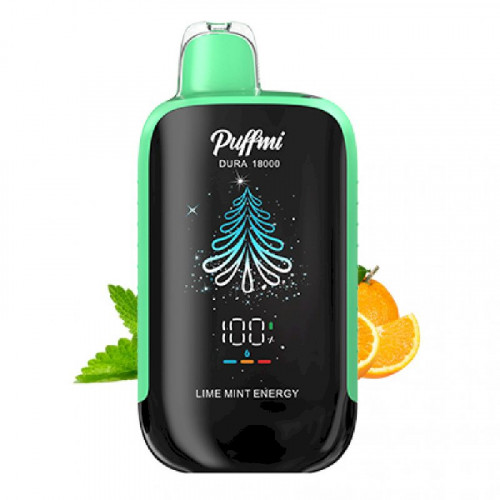 Электроная сигарета PuffMi Dura 18000 - Энергетик лайм мята (Lime Mint Energy)
